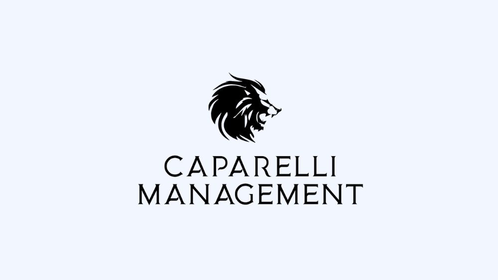 Caparelli Management logo with stylized lion.