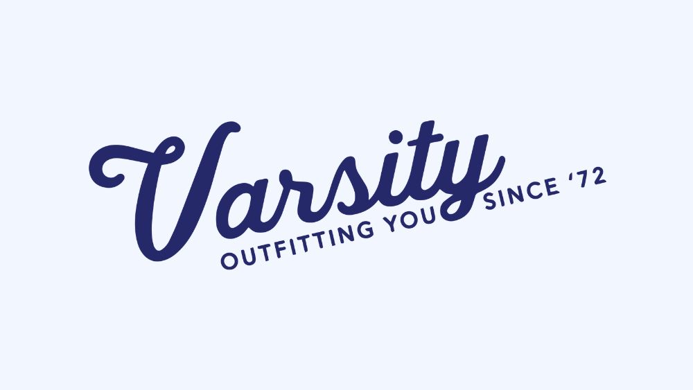 Varsity brand logo with tagline 'Outfitting You Since '72'